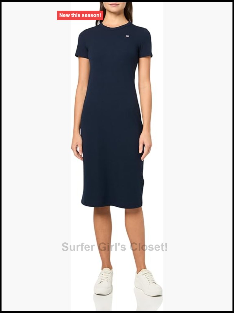 Bodycon Midi Dress With Logo Detail, Long Sleeve, Pull On